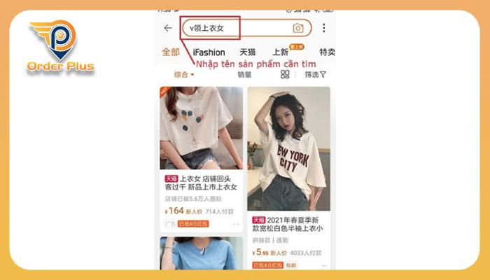 Cách tìm kiếm bằng từ khóa khi order hàng Taobao