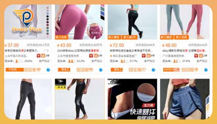 Một số link order quần tập gym Quảng Châu đẹp, chất lượng