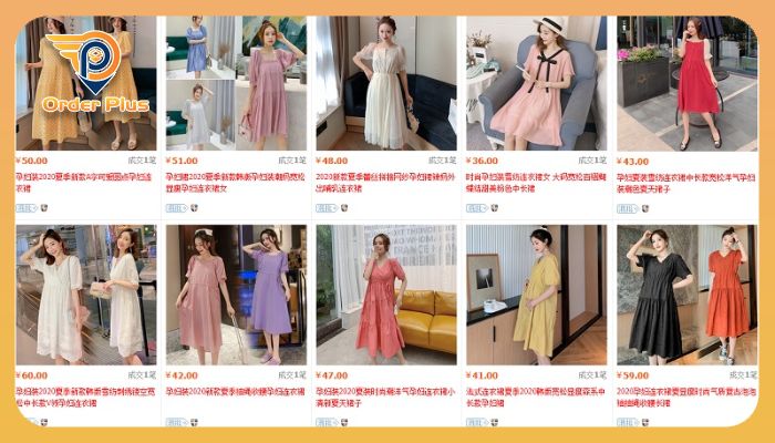 Một số đường link mua váy bà bầu trên sàn TMĐT Trung Quốc